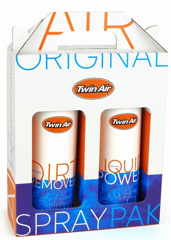TWIN AIR Pack nettoyage Liquid Power Spray + Dirt Remover - 2x500ml, taille 10 mm