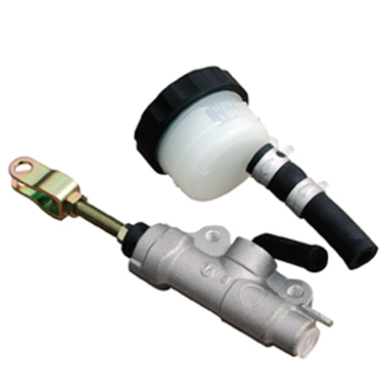 NISSIN リアブレーキマスターシリンダーØ12.7mm /ポンプ取り付け用穴間隔49mm-シルバー