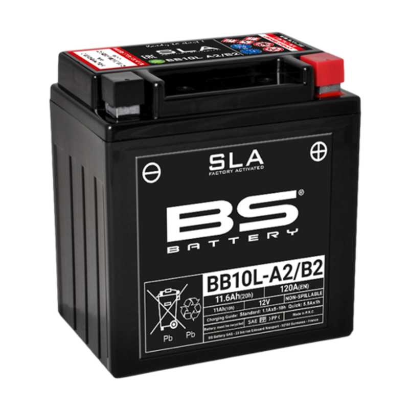 BS Battery Batterie SLA sans entretien activé usine - BB10L-A2/B2