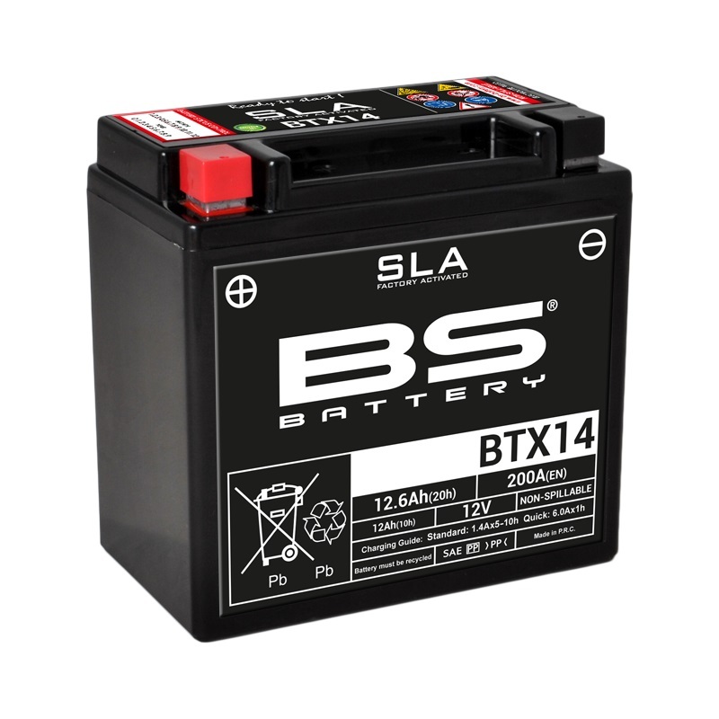 Bs Battery Unisex Sla Battery Maintenance Free Factory Activated - Btx14