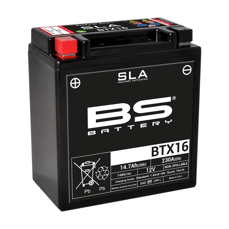 Bs Battery Unisex Sla Battery Maintenance Free Factory Activated - Btx16