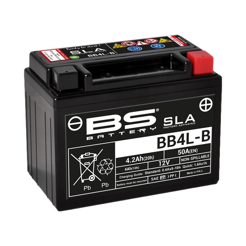 BS Battery Batteria SLA esente da manutenzione attivata in fabbrica - BB4L-B