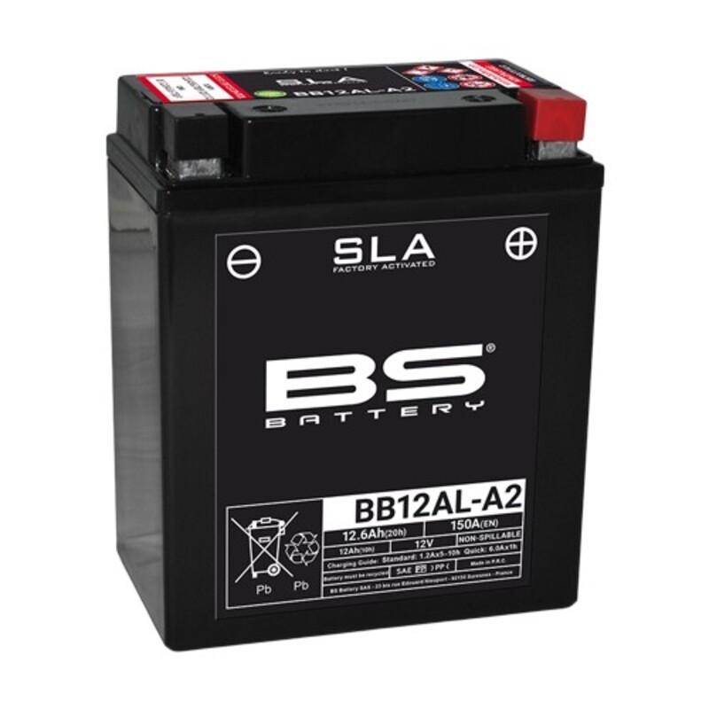 BS Battery Batería SLA libre de mantenimiento activada de fábrica - BB12AL-A2