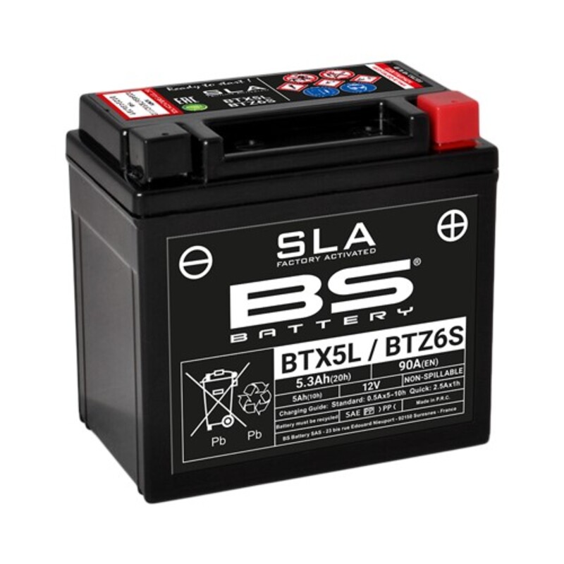 BS Battery Bezúdržbová SLA baterie s možností výroby - BTX5L / BTZ6S
