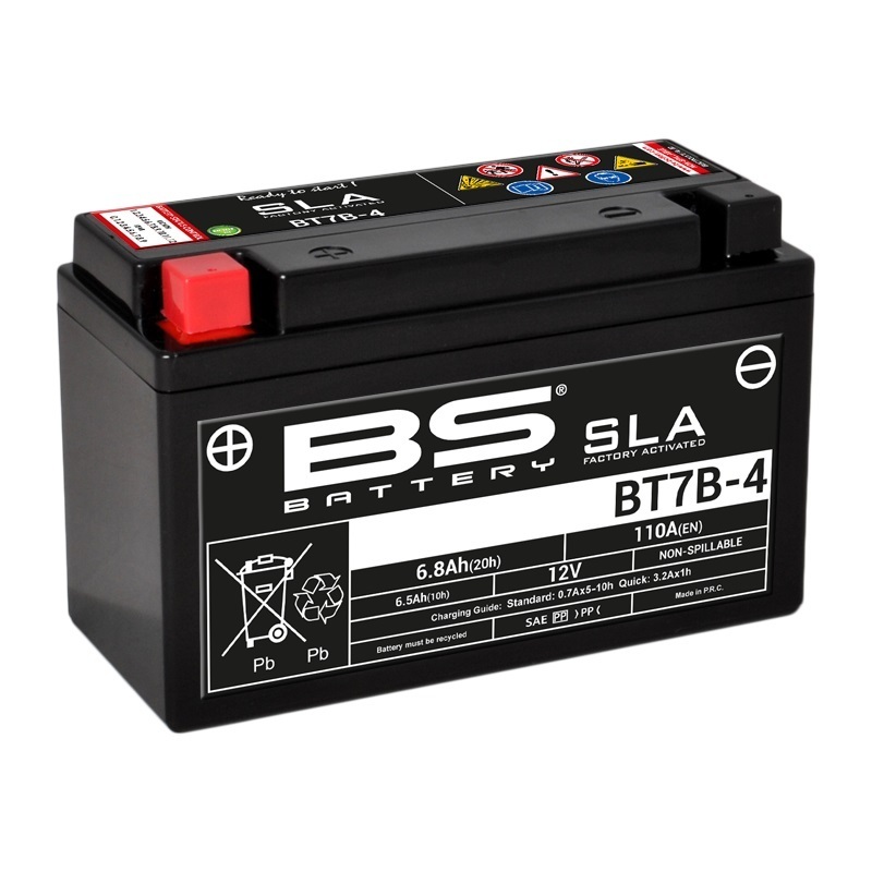 BS Battery SLA Battery Maintenance Free Factory Activated - BT7B-4