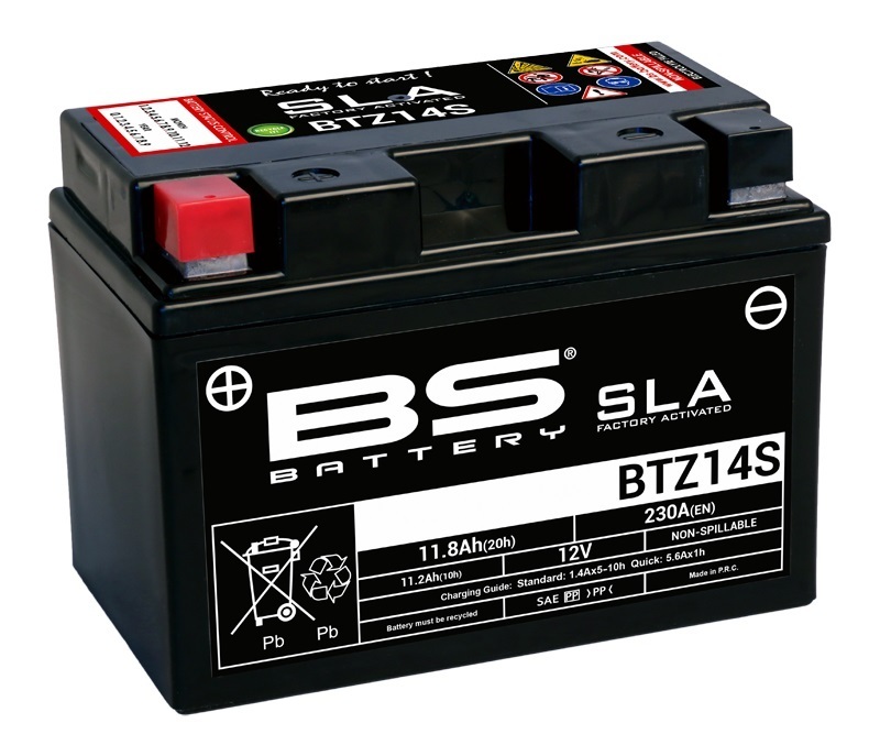 BS Battery Batería SLA libre de mantenimiento habilitada de fábrica - BTZ14S