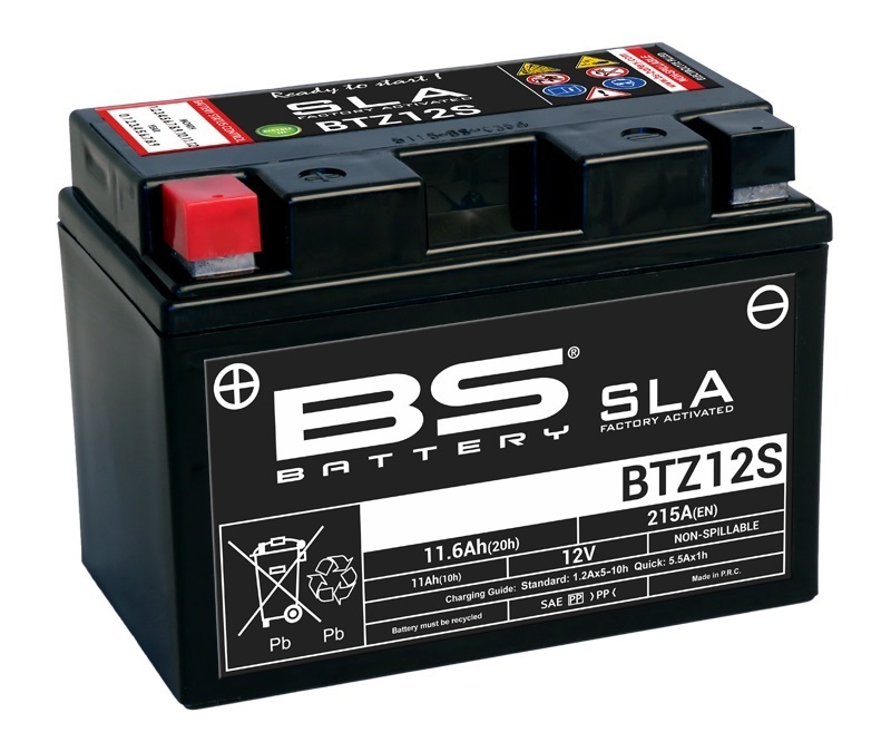 BS Battery Batteria SLA senza manutenzione attivata in fabbrica - BTZ12S