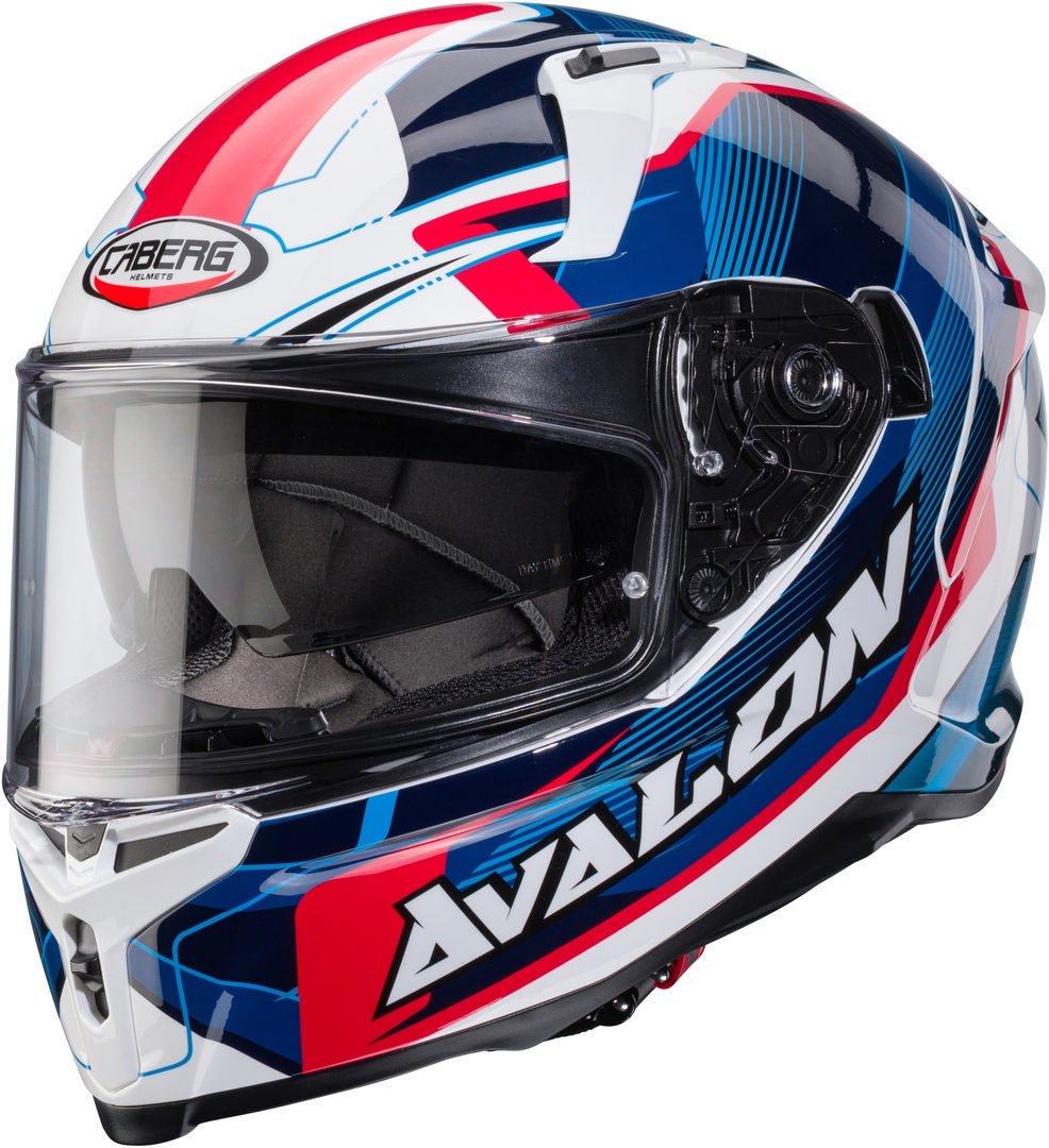 Caberg Avalon X Optic Helmet, White-Red-Blue, Size L For Men