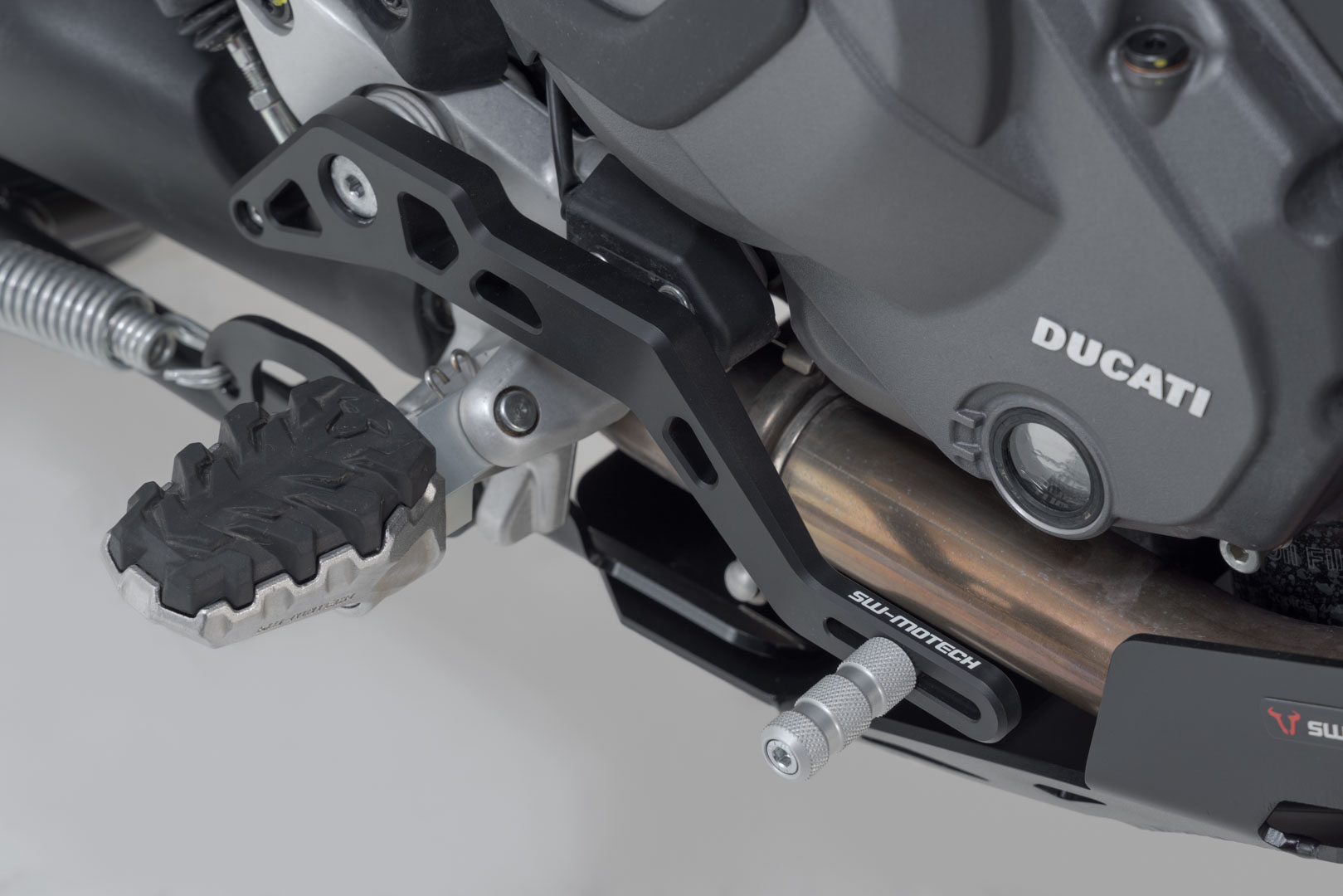 Side view of SW-Motech Brake pedal - Ducati DesertX (22-).
