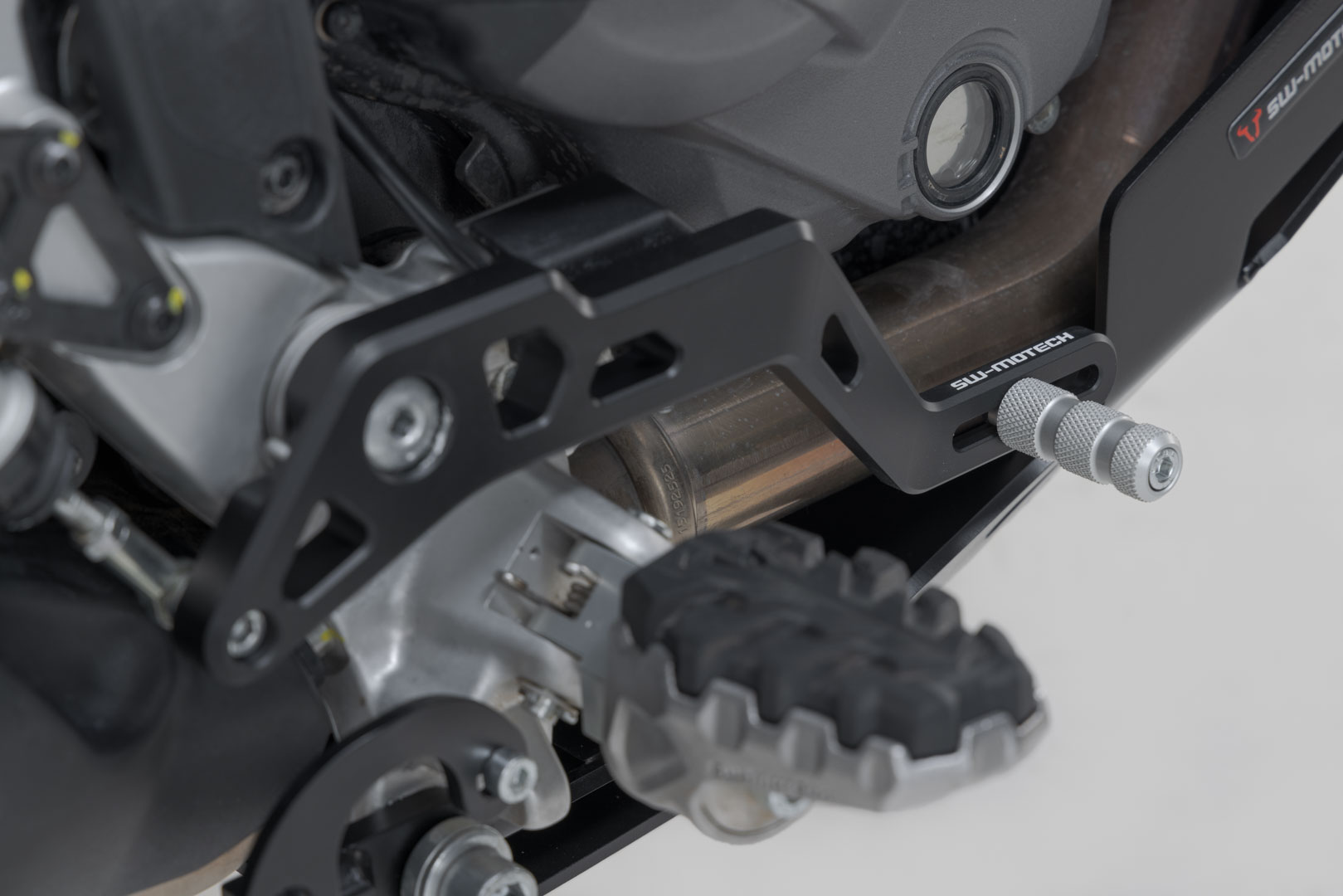 Side view of SW-Motech Brake pedal - Ducati DesertX (22-).