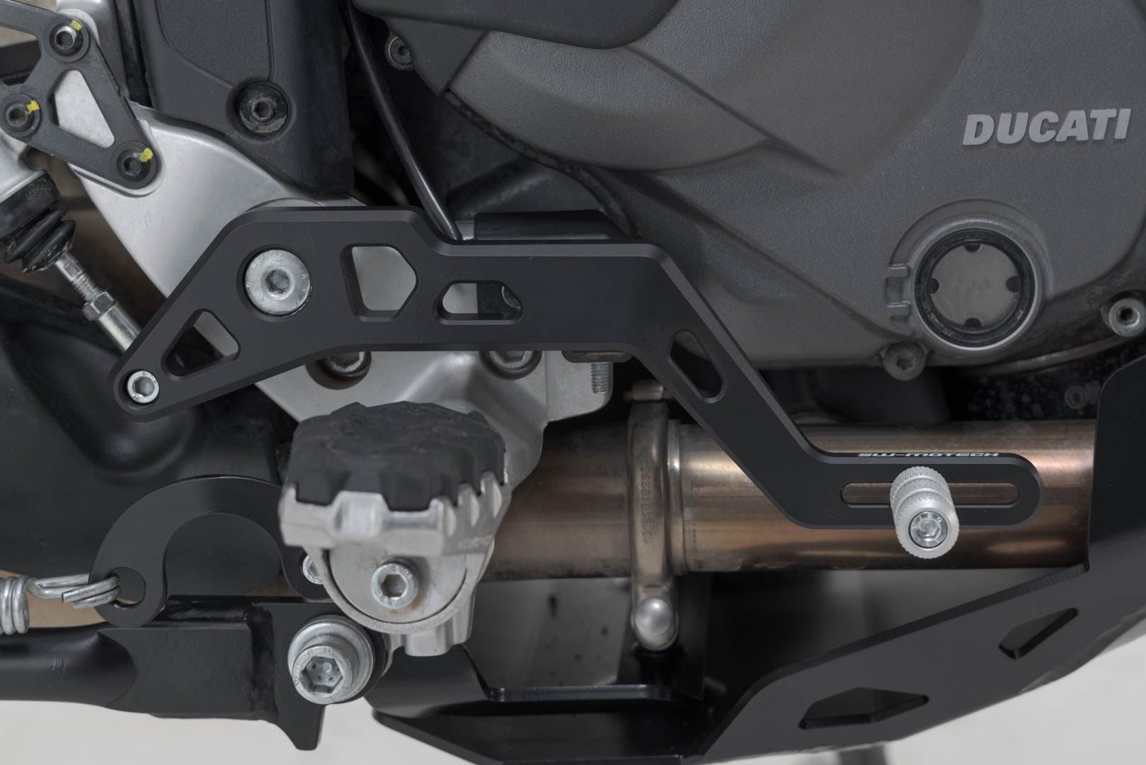 Side view of SW-Motech Brake pedal - Ducati DesertX (22-).