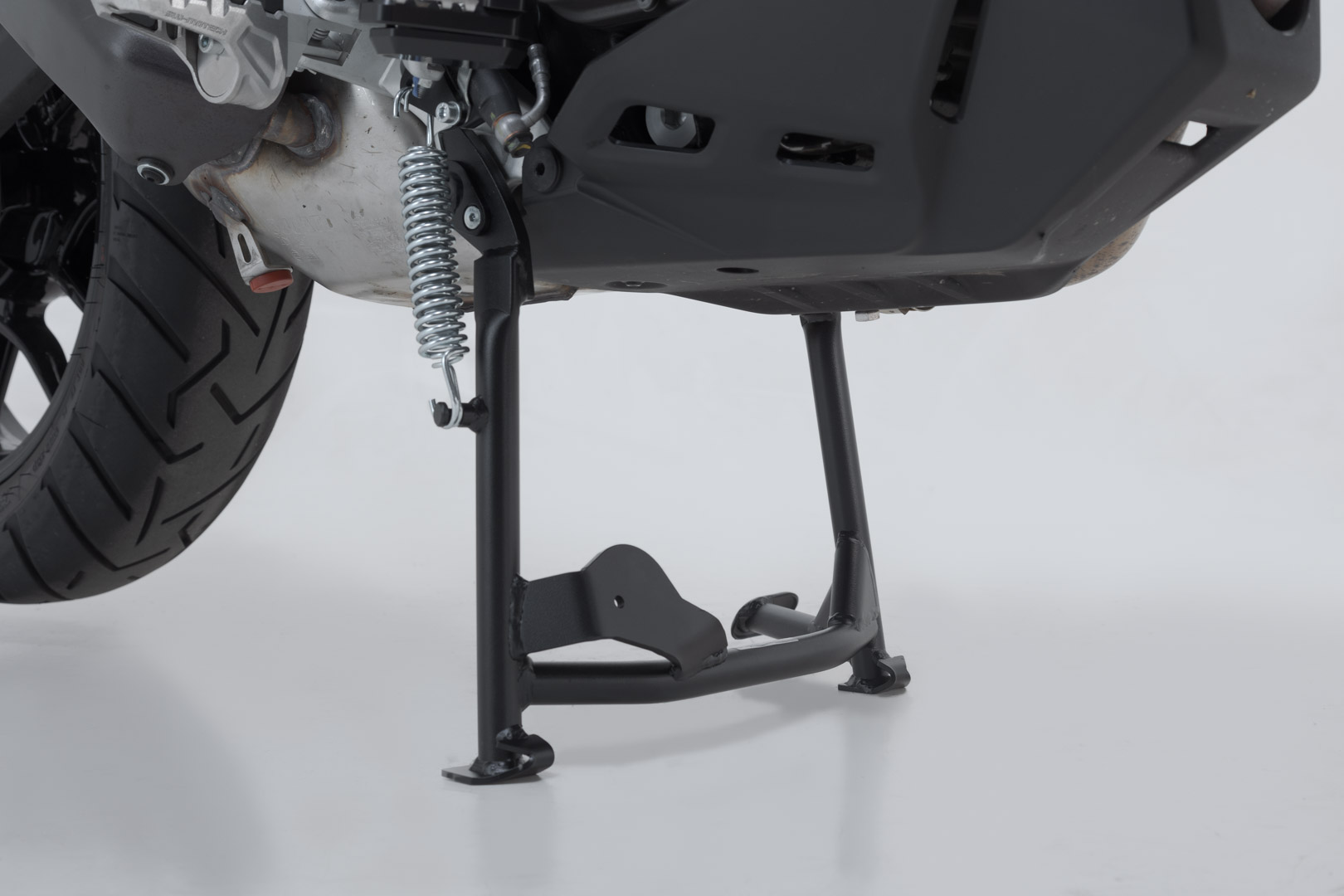 Side view of SW-Motech Centerstand - Black. Ducati Multistrada 950 (16-)/ 950 S (18-).