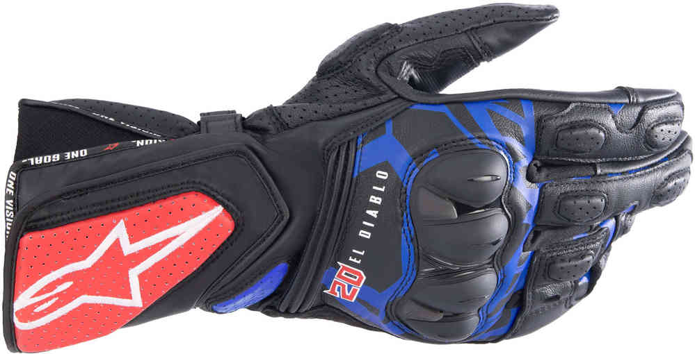 Guantes Para Moto Alpinestars Sp-5 Negro/ Rojo De Piel