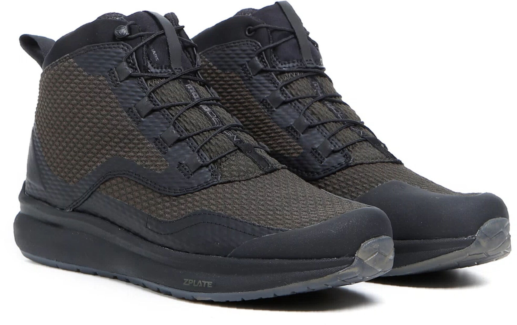 MOMO Firegun-3 WP Chaussures de moto, noir-vert, taille 46 pour Hommes