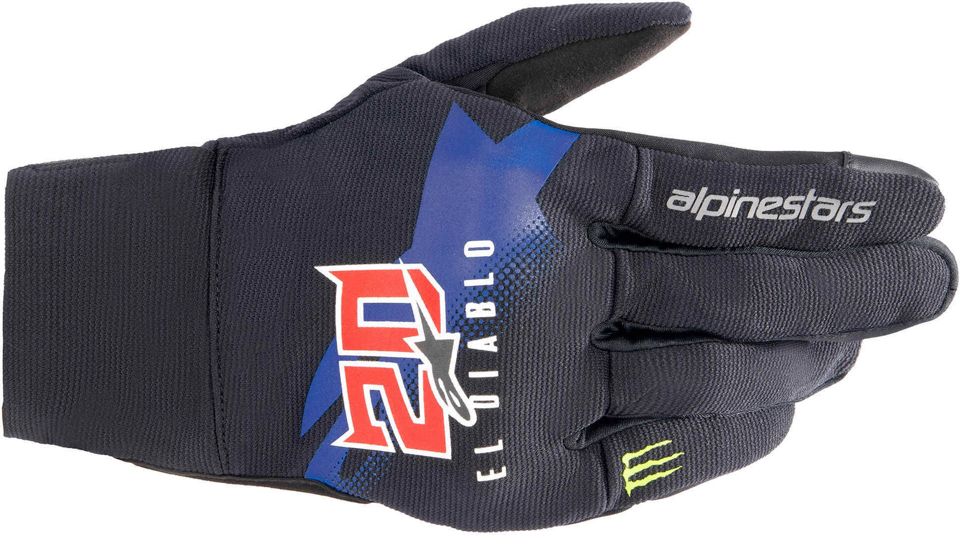 Alpinestars FQ20 Reef Monster Motorcykelhandskar, svart-röd-blå, storlek L