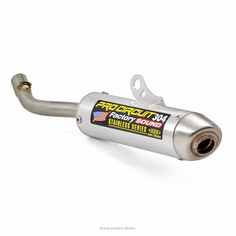 PRO CIRCUIT 304 Muffler Brushed Aluminum/Stainless Steel End Cap Yamaha YZ125