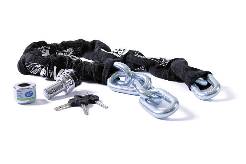 VECTOR Stöldskyddssats - Hänglås Ø21mm + Kedja Ø14mm / 1,0m - SRA / ART / NF-FMCC