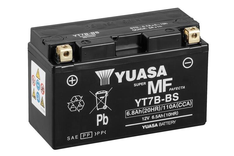 Image of YUASA Batteria senza manutenzione attiva in fabbrica con batteria - YT7B