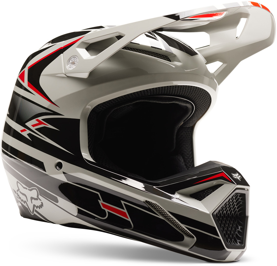 FOX V1 GOAT Strafer Mips Jugend Motocross Helm, schwarz-grau, Größe S, schwarz-grau, Größe S