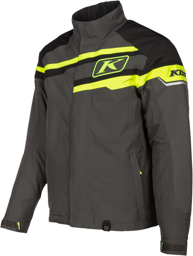 Klim Klimate 2022 Snowmobile Jacket, Black-Grey-Yellow, Size L For Men-image