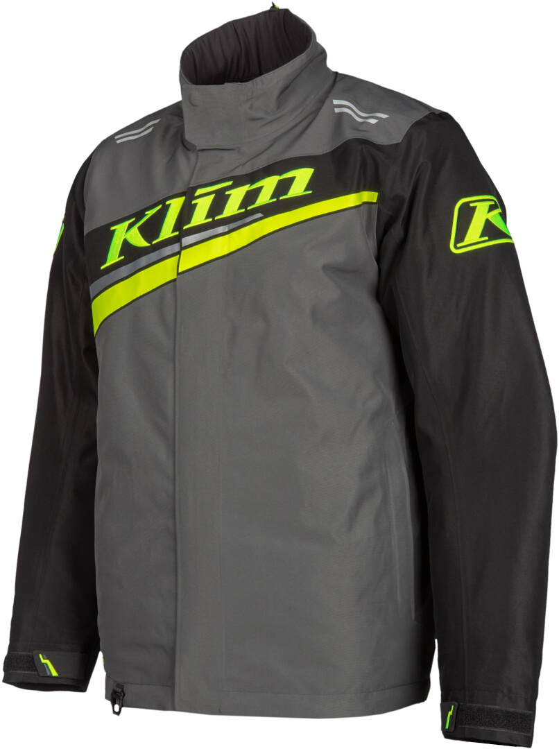 Klim Kaos Snescooter jakke, sort-grå-gul, størrelse L