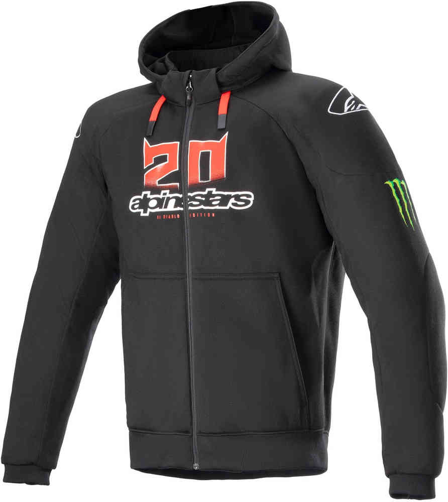 Alpinestars FQ20 Chrome Ignition Monster Motorcycle Zip Hoodie