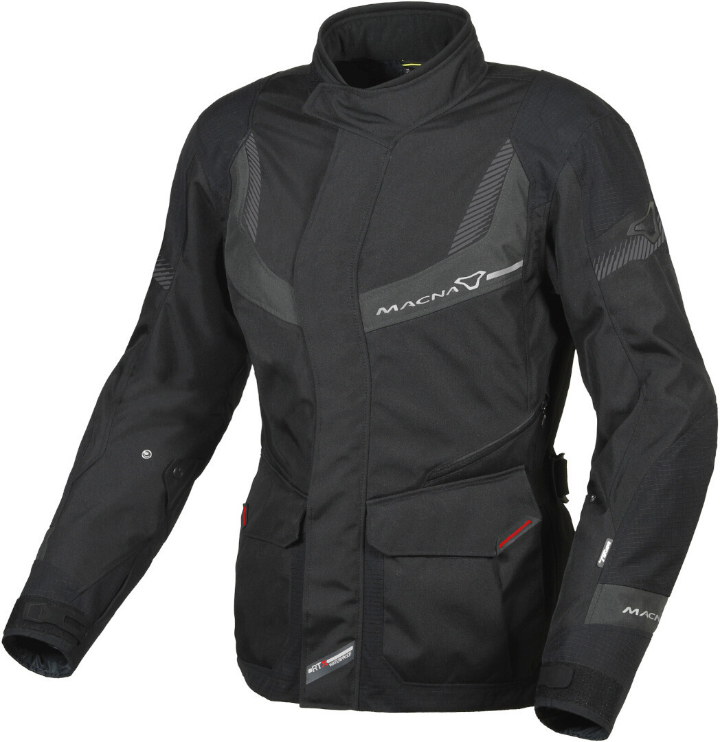 Macna Rancher wasserdichte Damen Motorrad Textiljacke, schwarz-grau, Größe 2XL, schwarz-grau, Größe 2XL