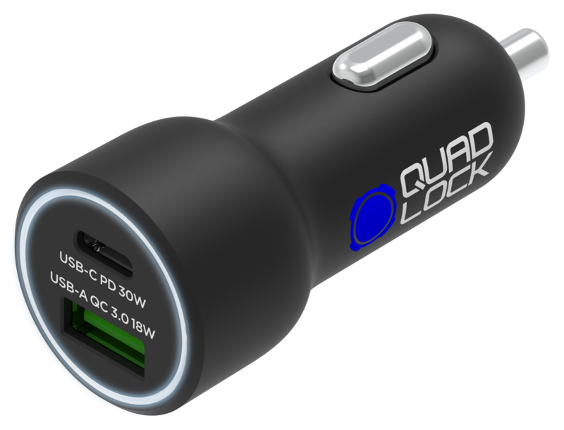 Quad Lock USB (C+A) 48W Dual-Zigarettenanzünder-Ladegerät