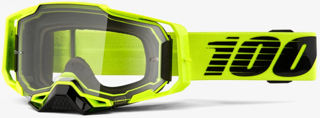 100% Armega Essential Lunettes de motocross, noir-jaune