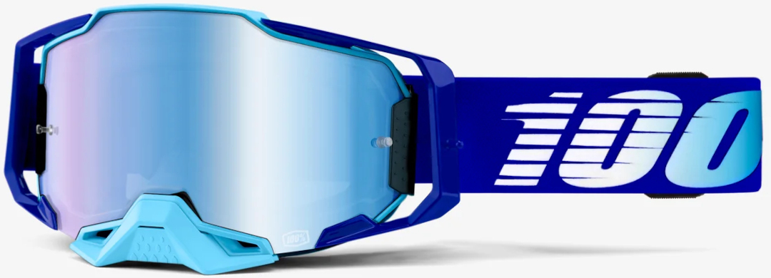 Image of 100% Armega Essential Chrome Occhiali da motocross, blu
