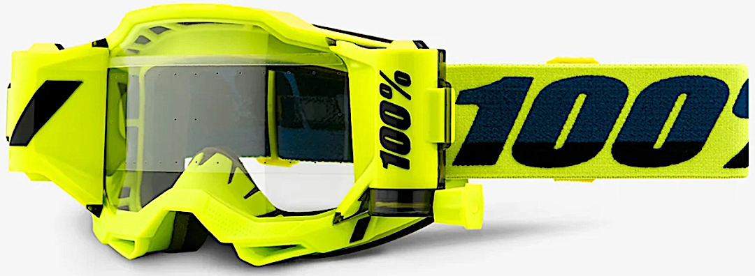 Men's Black Yellow 100% Armega Forecast Motocross Goggles, Black-Yellow For