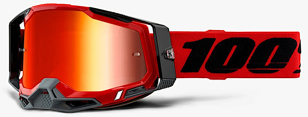 Image of 100% Racecraft II Essential Occhiali da motocross, rosso