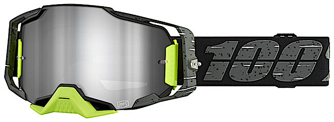 100% Armega Antibia Lunettes de motocross, noir-gris