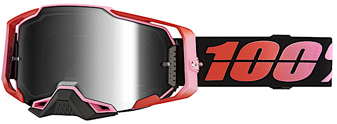 100% Armega Guerlin Motocross Brille, schwarz-rot