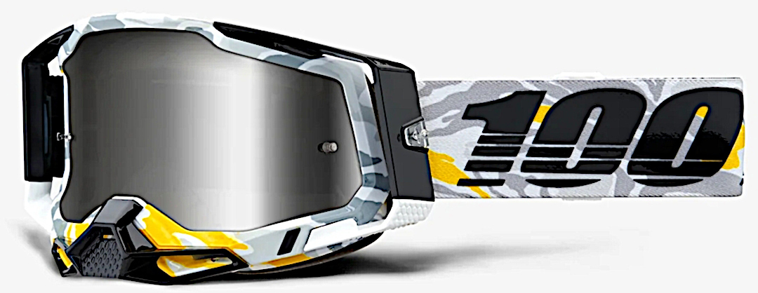 Image of 100% Racecraft II Korb Occhiali da motocross, nero-grigio-verde-marrone