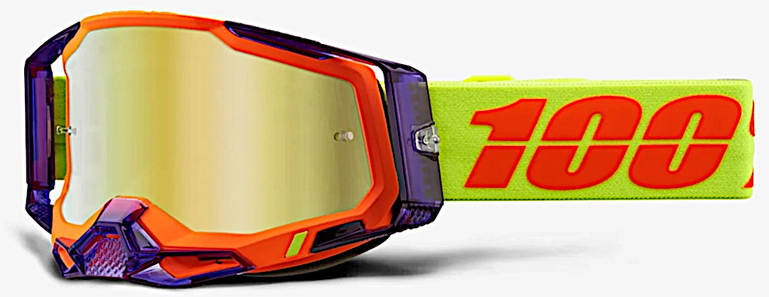100% Racecraft II Panam Lunettes de motocross, jaune-orange