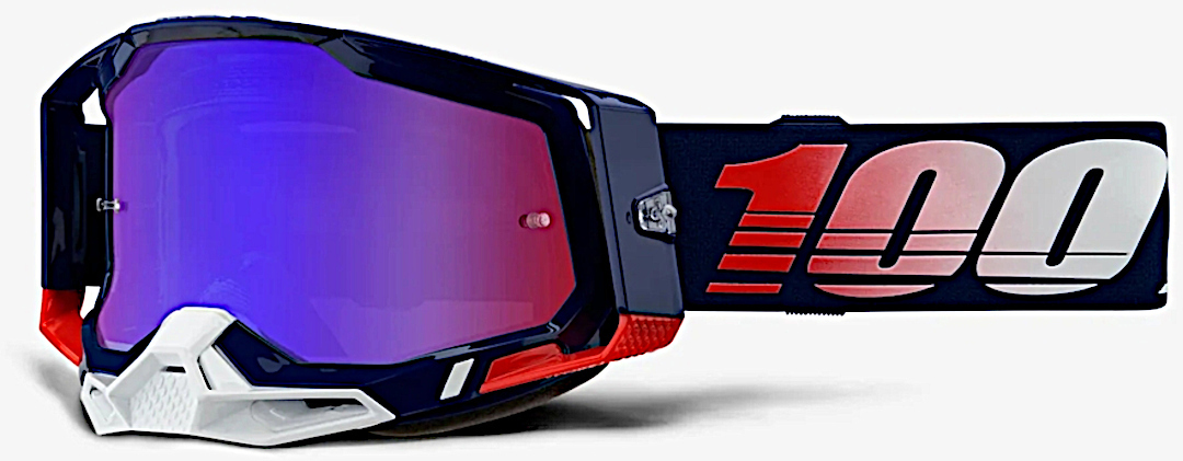 Image of 100% Racecraft II Occhiali da motocross, rosso-blu