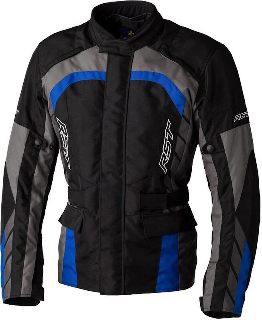 RST Alpha 5 Motorrad Textiljacke, schwarz-grau-blau, Größe S, schwarz-grau-blau, Größe S