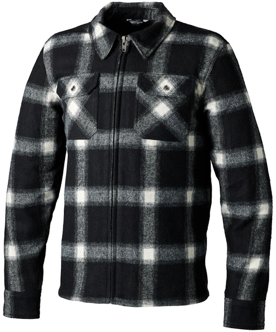 RST Brushed Motorfiets shirt, zwart-wit, afmeting XL