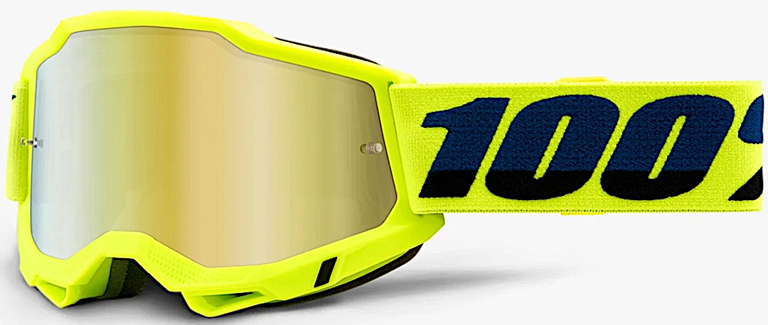 Image of 100% Accuri II Chrome Essential Occhiali da motocross, giallo