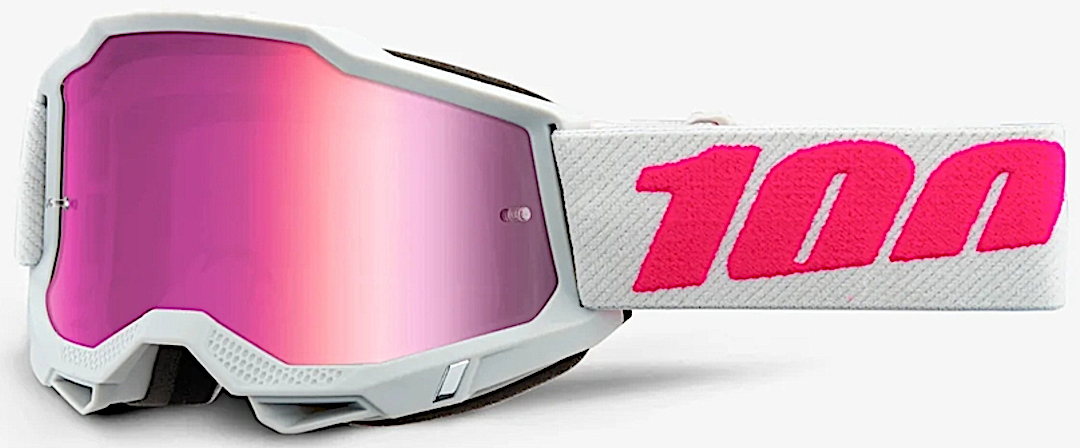 Image of 100% Accuri II Keetz Occhiali da motocross, bianco-rosa