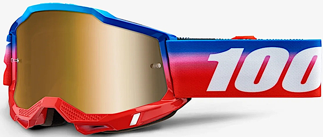 Image of 100% Accuri II Occhiali da motocross, rosso-blu