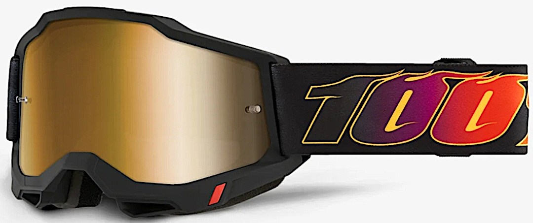 100% Accuri II Lunettes de motocross, noir-rouge