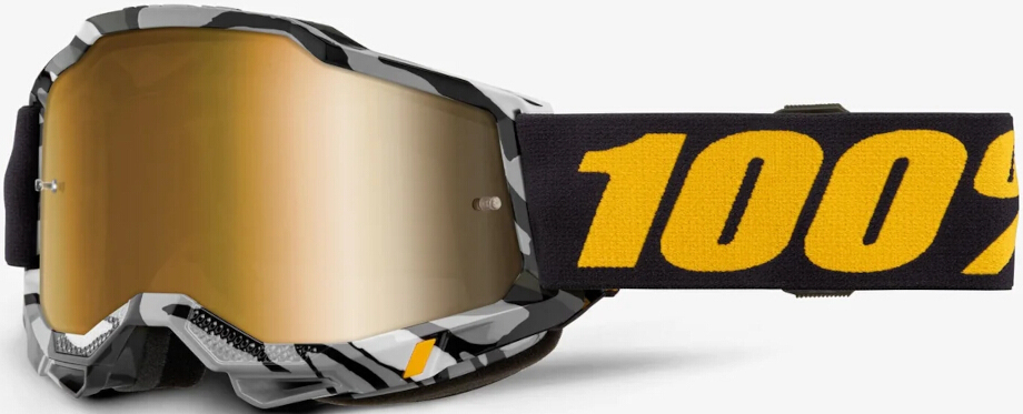 100% Accuri II Lunettes de motocross, noir-gris-jaune