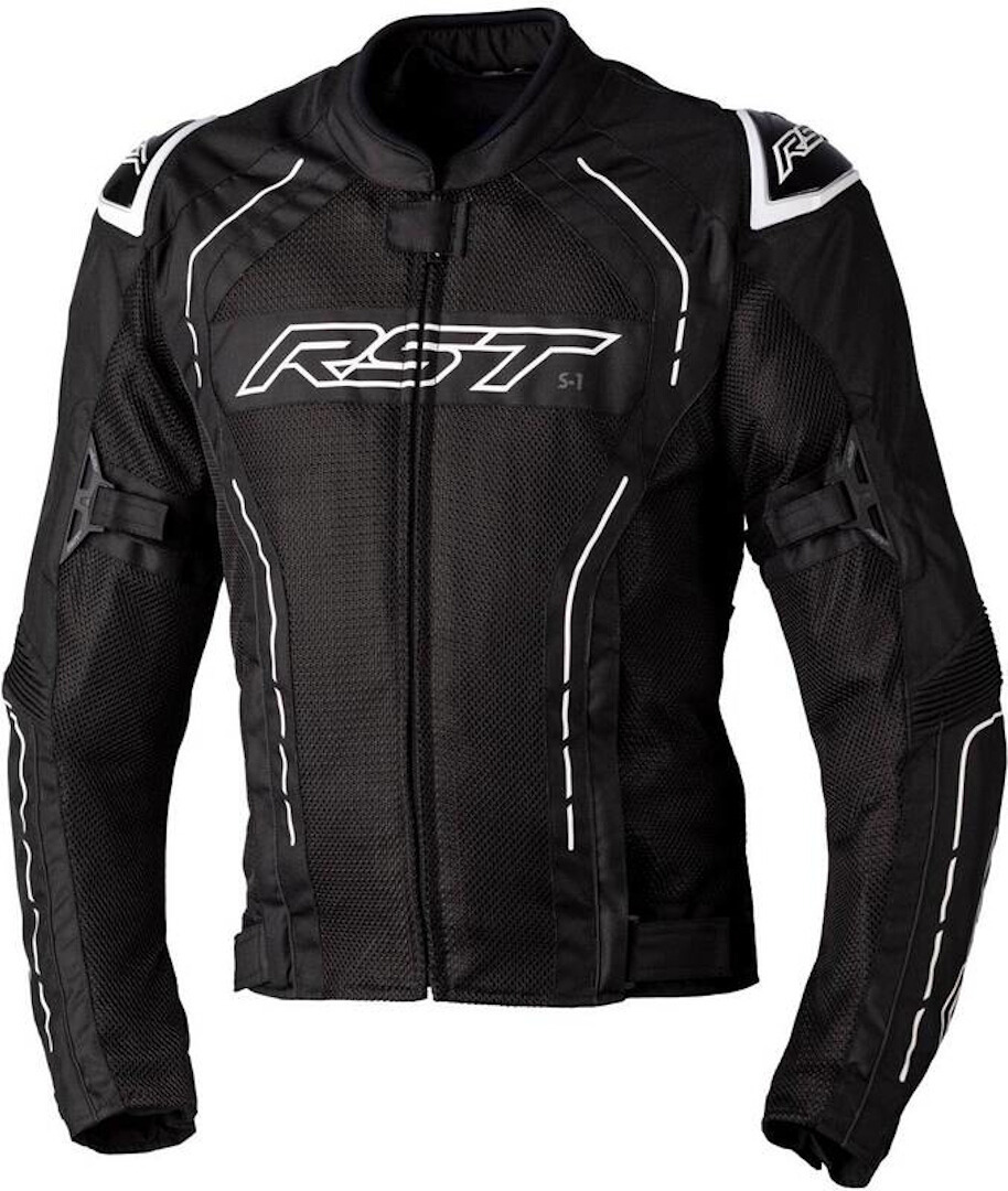 RST S1 Mesh Motorrad Textiljacke, schwarz-weiss, Größe L, schwarz-weiss, Größe L