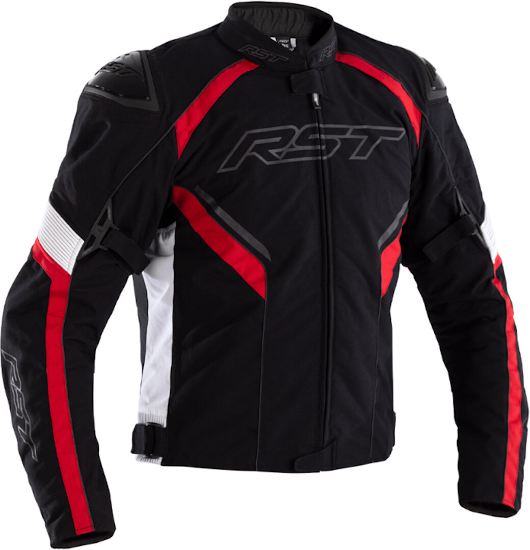 RST Sabre Motorfiets Textiel Jas, zwart-rood, afmeting M