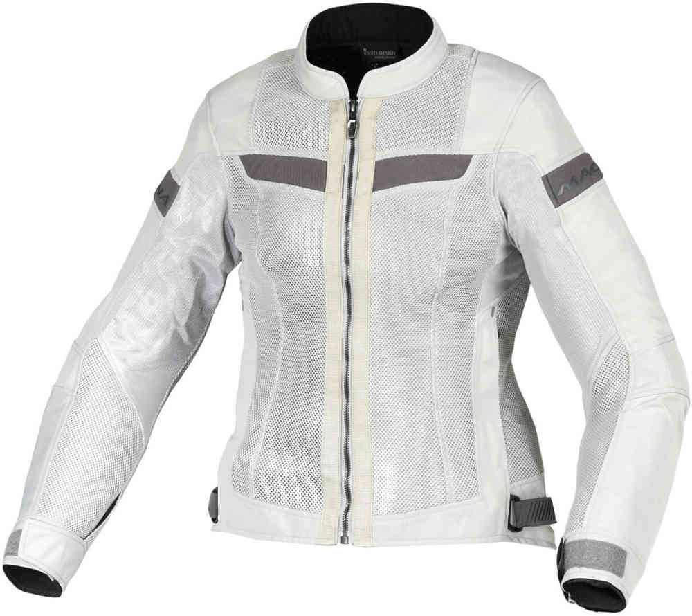 Veste Moto Textile Femme Macna Evora - Imperméable, Avec Protections (dos, Coudes, épaules), Noire Taille M