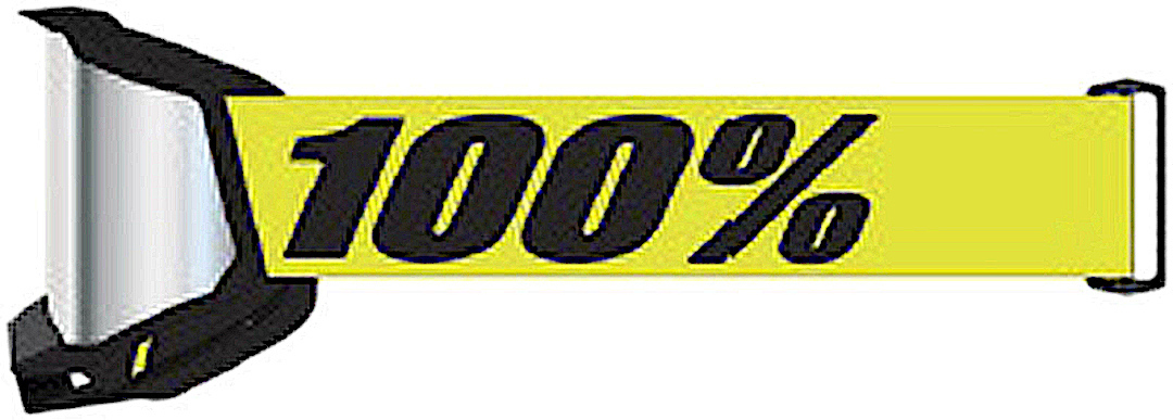 100% Accuri II V2 Chrome Essential Lunettes de motocross, jaune