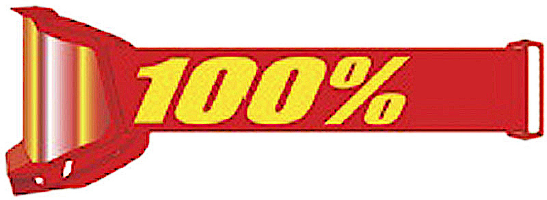 100% Accuri II V2 Chrome Essential Lunettes de motocross, rouge-jaune