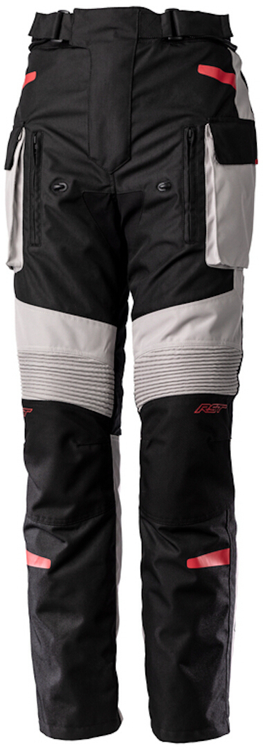 RST Endurance Textiel broek voor damesmotorfiets, zwart-grijs-rood, afmeting XS voor vrouw